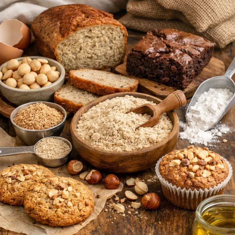 Hazelnut flour in gluten-free baking illustration